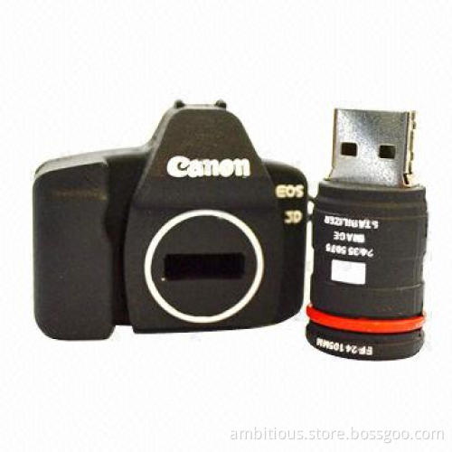 Camera-shaped USB flash drive